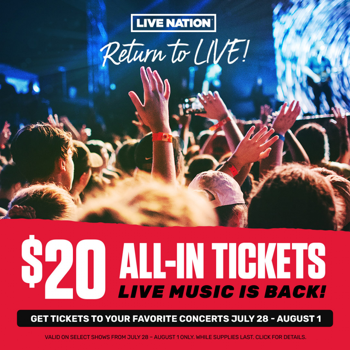 $20 Ticket Offer - Register To Win