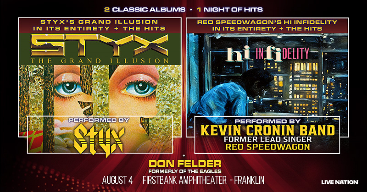 Styx & Kevin Cronin + Don Felder The Brotherhood of Rock Tour